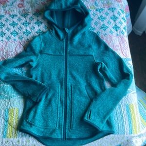 Ivivva zip up hooded knit light jacket